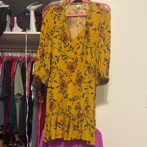 Knox Rose Mustard Floral Midi Dress